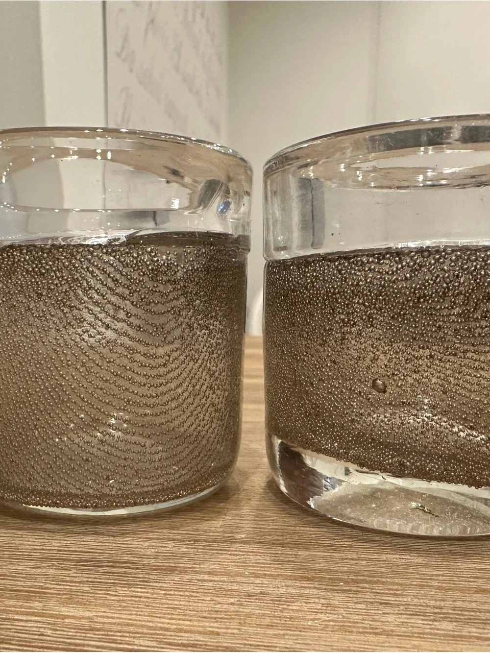 Modern Heavy-Glass Bubble Votive Candle Holders - Set of 2